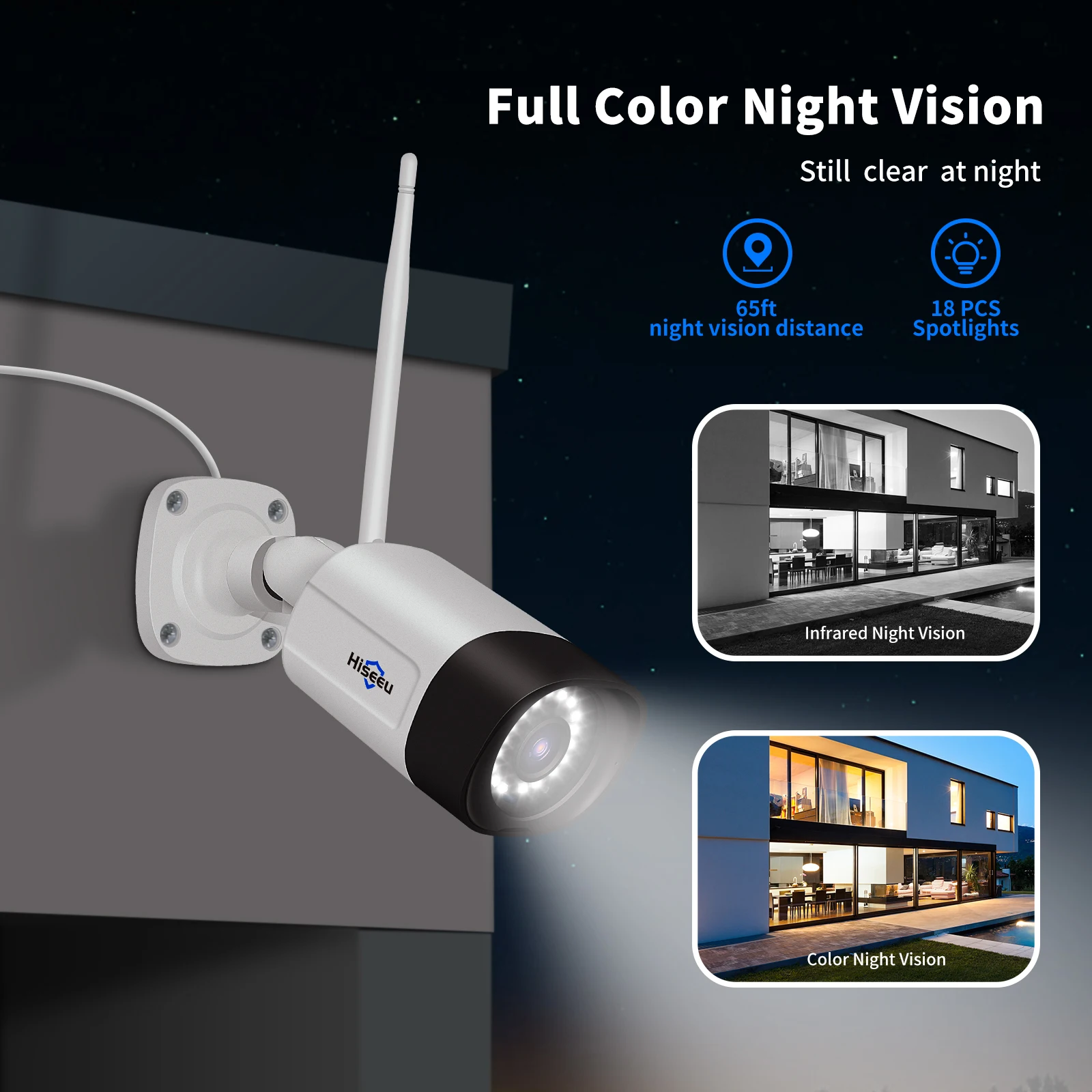 Factory wholesale 5MP Outdoor IP66 Waterproof CCTV Security Full color night vision two way audio P2P IP Camera WiFi