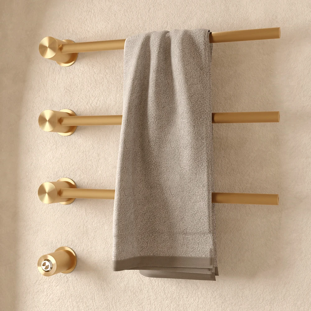 Newest Design 304 Stainless Steel Electric Heating Towel Rack 3 Bars Bathroom Heated Rail Towel Warmer Radiator