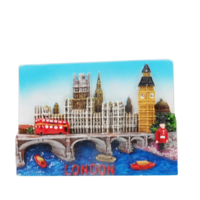 3D Resin Magnets Custom Design London Souvenir Gifts Polyresin Fridge Magnet For Home Decor