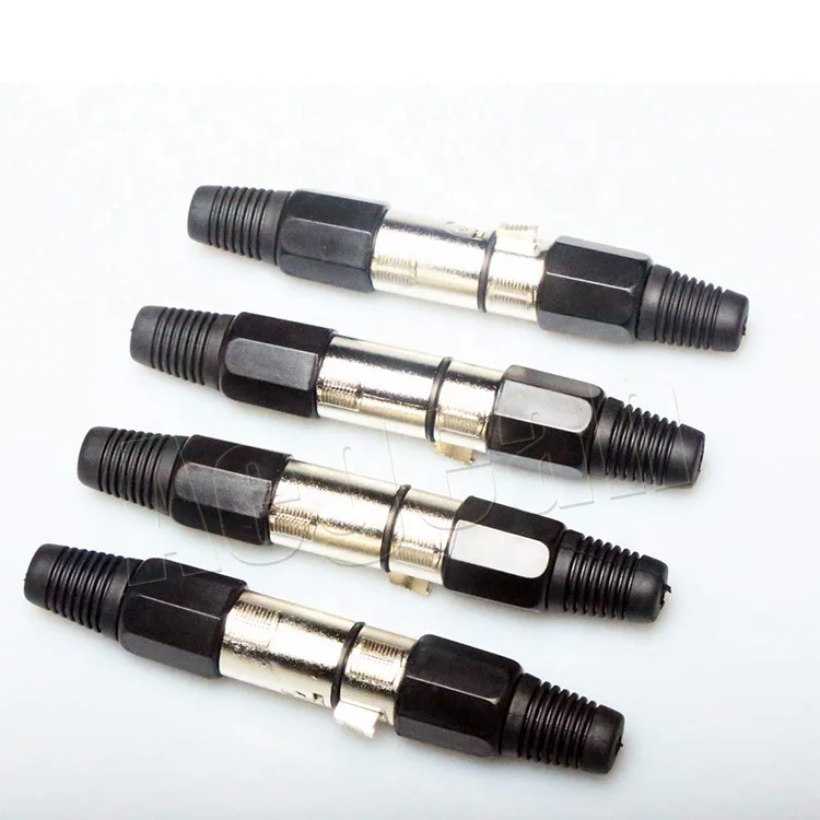 Pack of 4 Sets 3-Pin XLR Male Female Cannon Head For DMX Signal Wire Wired Microphone Cable Connection