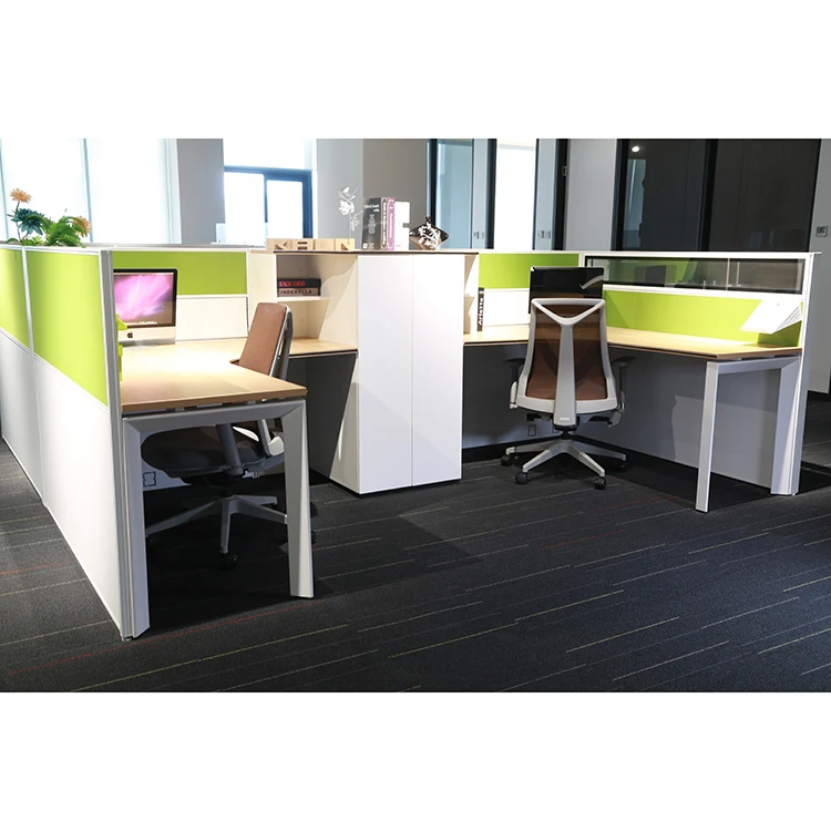 Factory sale various modern office furniture modular cubicle aluminum office partition screen workstation Desk