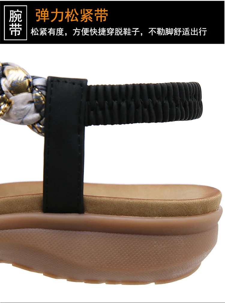 Wholesale Summer Flat Sandal Shoes New for Women Custom PU Printing Beach Sandals Anti-slip Casual Flat Shoes Women Sandals
