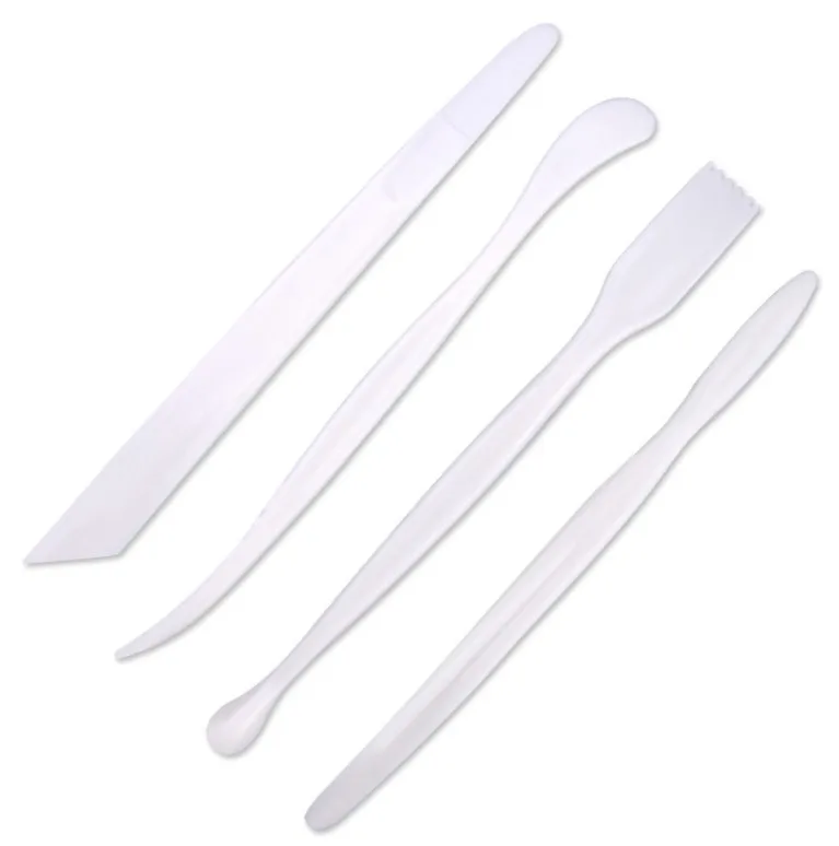4 Pcs Plastic Clay Sculpting Set Wax Carving Pottery Tools Carving Sculpture Shaper Polymer Modeling Clay Tools Cake Diy set