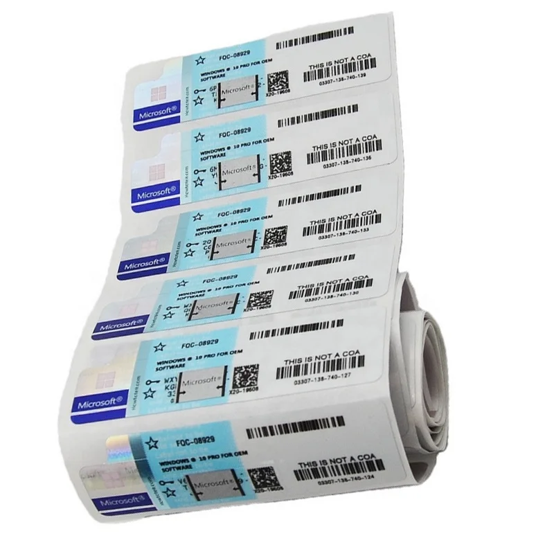 Win 10 pro Coa стикер 100% полезное окно 10 pro ключ онлайн синяя наклейка