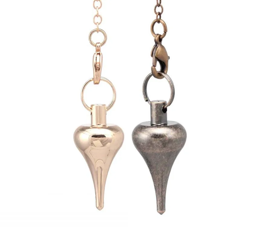 Metal Pendulum Pendulos Pendulums for Dowsing Spiral Cone Antique Pyramid Pendule Reiki Spirtual Pendant