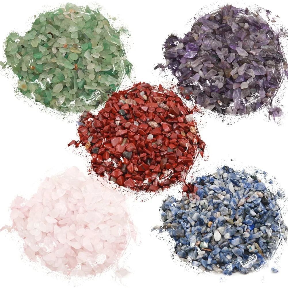 3-5mm Crushed Crystal Stones Natural Stone Healing Crystal Tumbled Bulk Amethyst Quartz Chips Crystals Stone