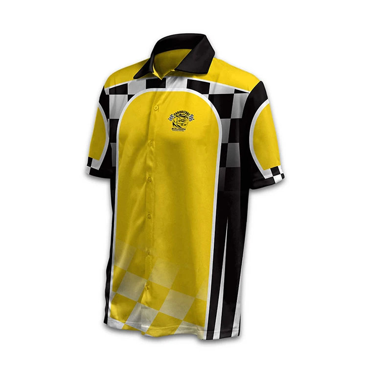 High Quality Wholesale Custom Design Dye Sublimation Pit Crew Shirts Racing Jersey
