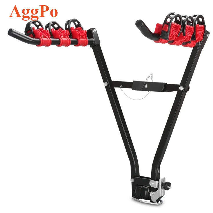 Universal Rear Car Bike Carrier for 3 Bikes Convenient V Shaped Bike Vehicle Rack MTB and Road Bicycle Hitch Racks