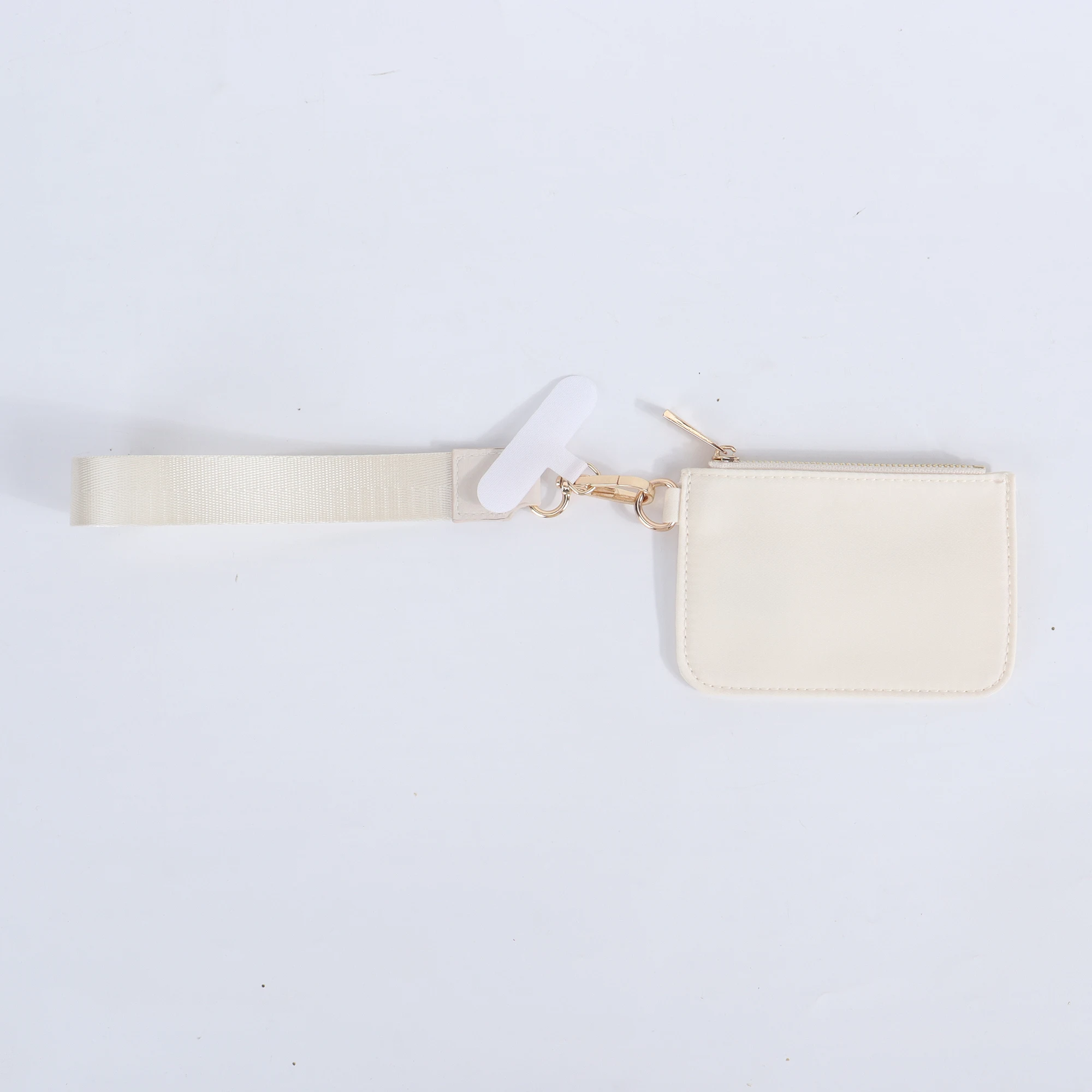 Custom Logo Portable Nylon Waterproof Dual Pouch Wristlet Phone Tether Piece Wrist Bag Mini Purse Keychain Wallets