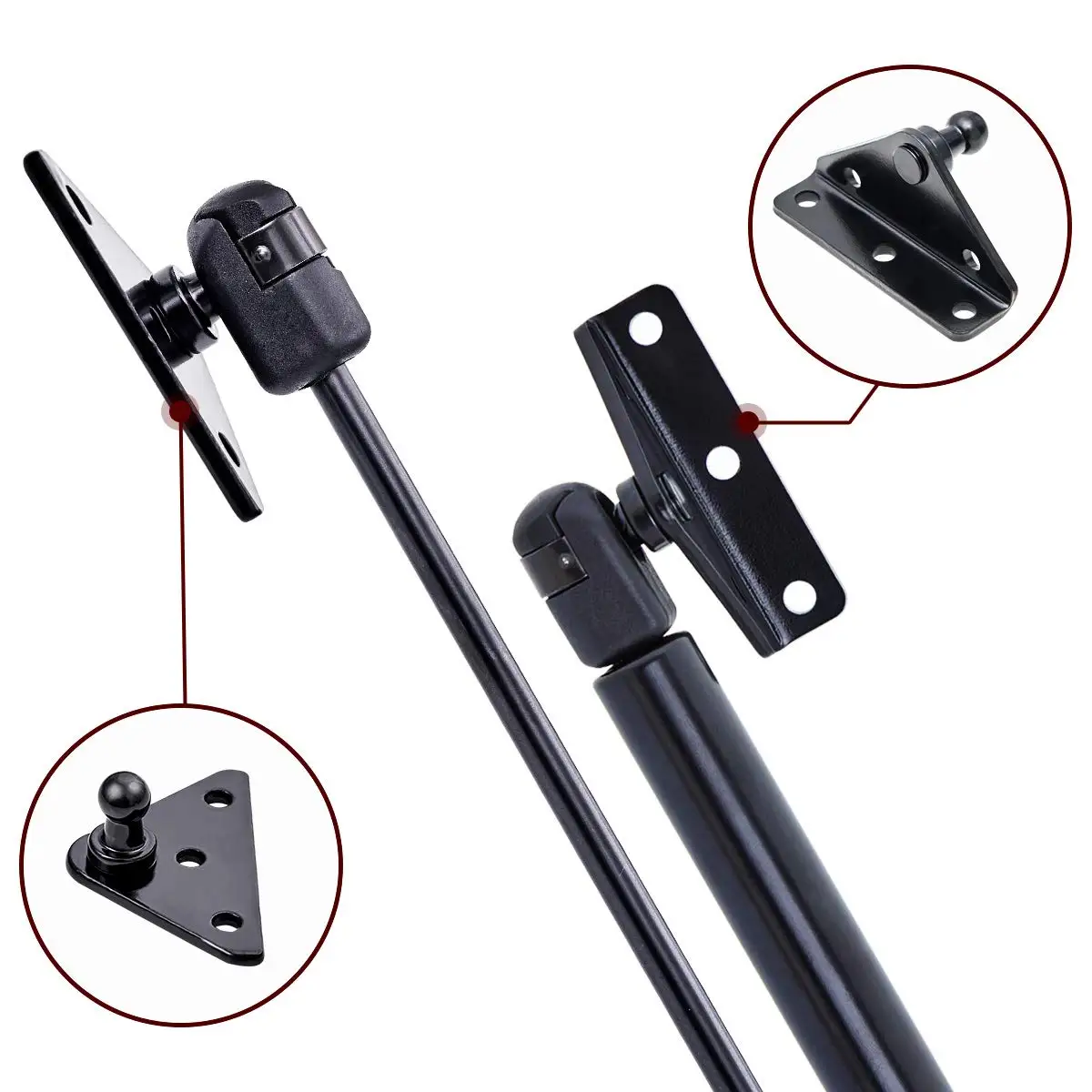 10MM Gas Spring Lift Strut Bracket Ball Stud Black Furniture Cabinet Gas Spring Mounting Bracket for Lift Support Prop
