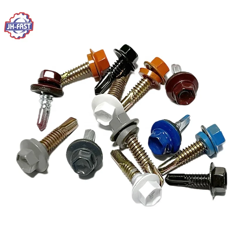 Screws china wholesale hex washer head metal back self drilling screws manufacturer high hex flange head self-drilling screws