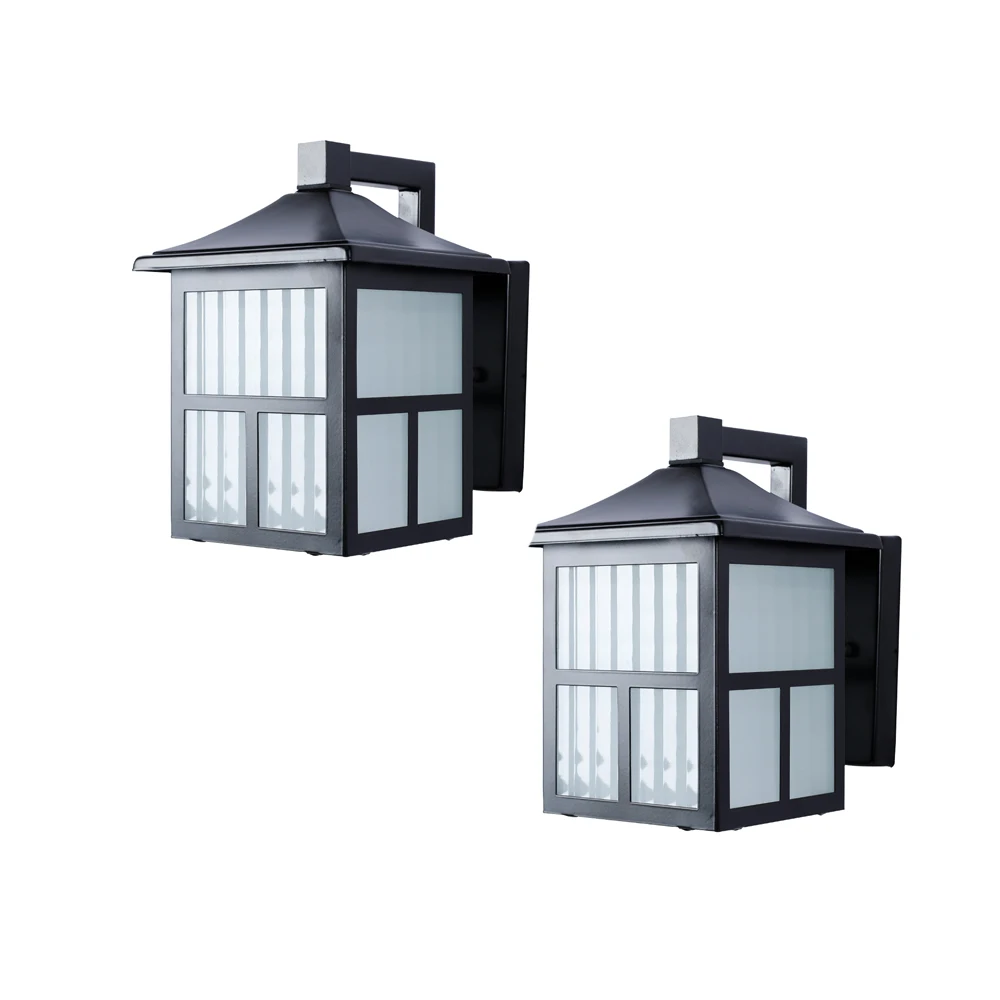 2 PK Decorative Modern LED Wall Lamp Square Acrylic Energy Saving Wall Mounted Wall Lantern Set of 2