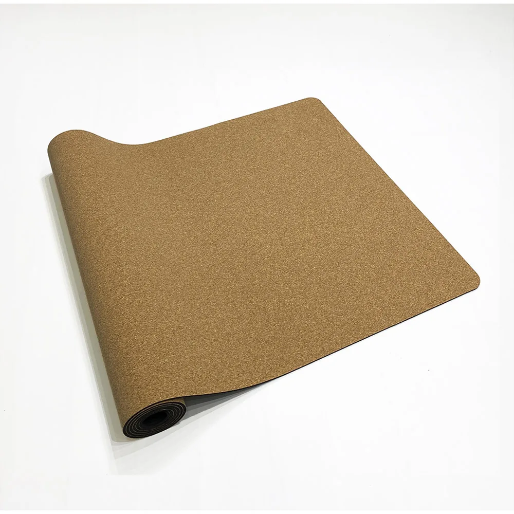 Custom Anti-Slip Fitness Cork Yoga Mat Eco-Friendly Natural Rubber Bottom TPE Material for Gym Use