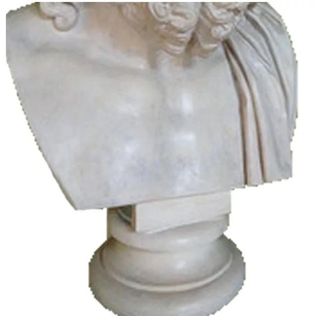 Stone Head European Bearded Man Marseille Head Statue