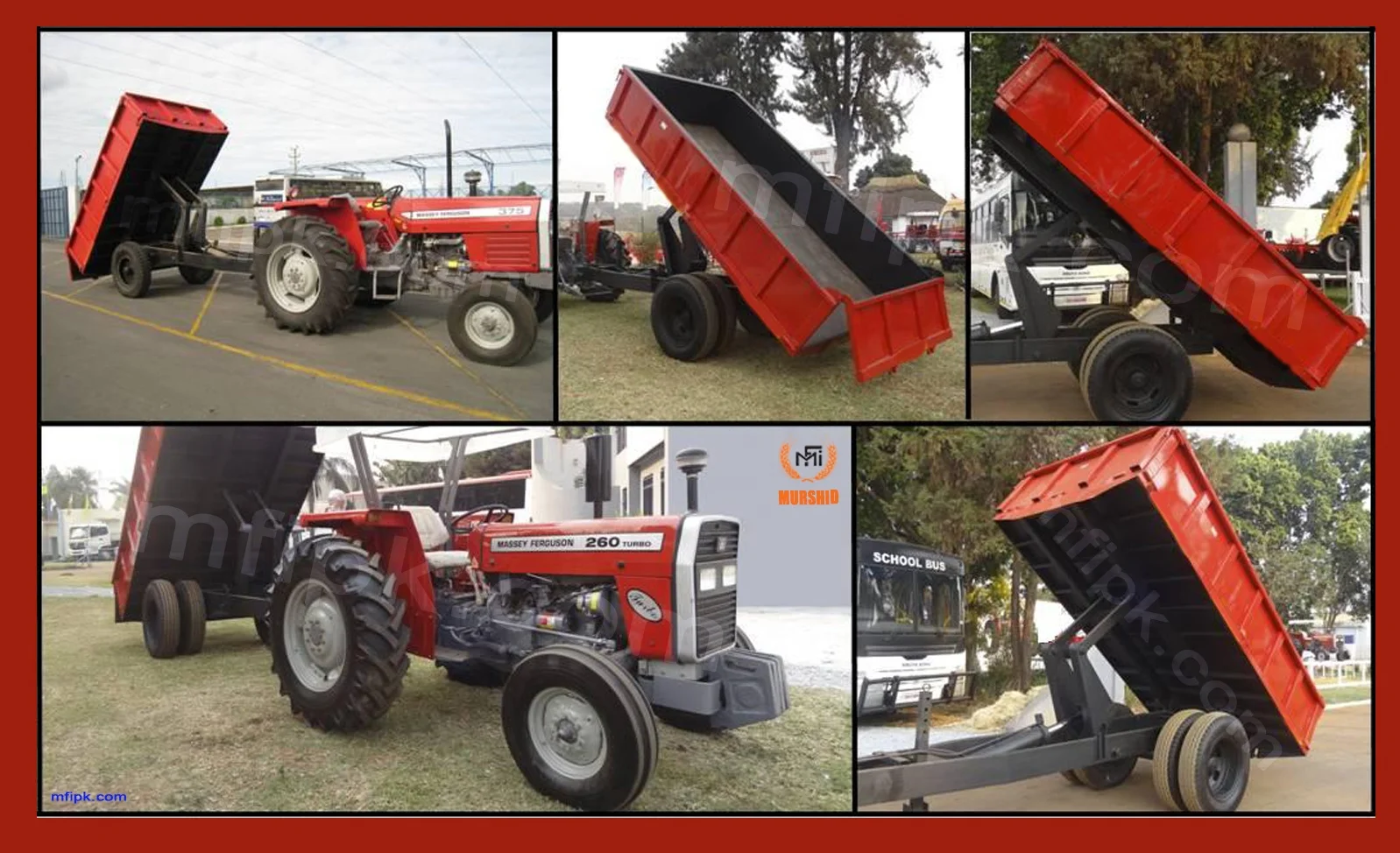 Hot Sale Hydraulic Tipping 5 Ton to 10 ton Trailer for Wheel Tractor