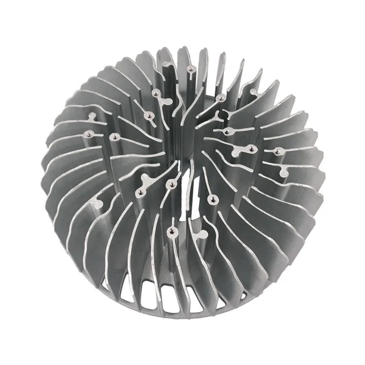 Customized White Cold Forging Radiator Anodized Powder Spraying Surface Treatment Degreasing Heat Sink with Unique Shape Color