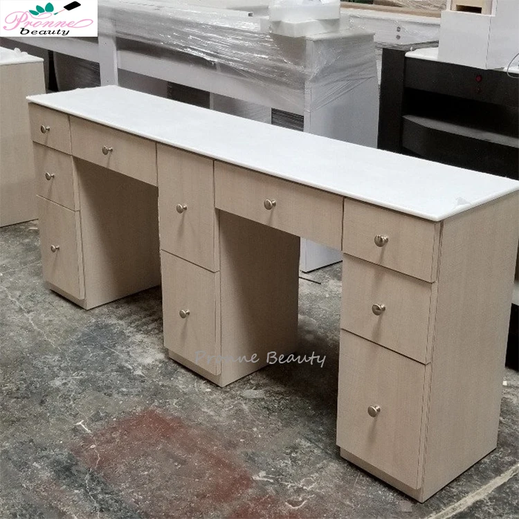 Wholesale price portable beauty salon furniture multi-purpose mobile manicure table with vacuum cleaner