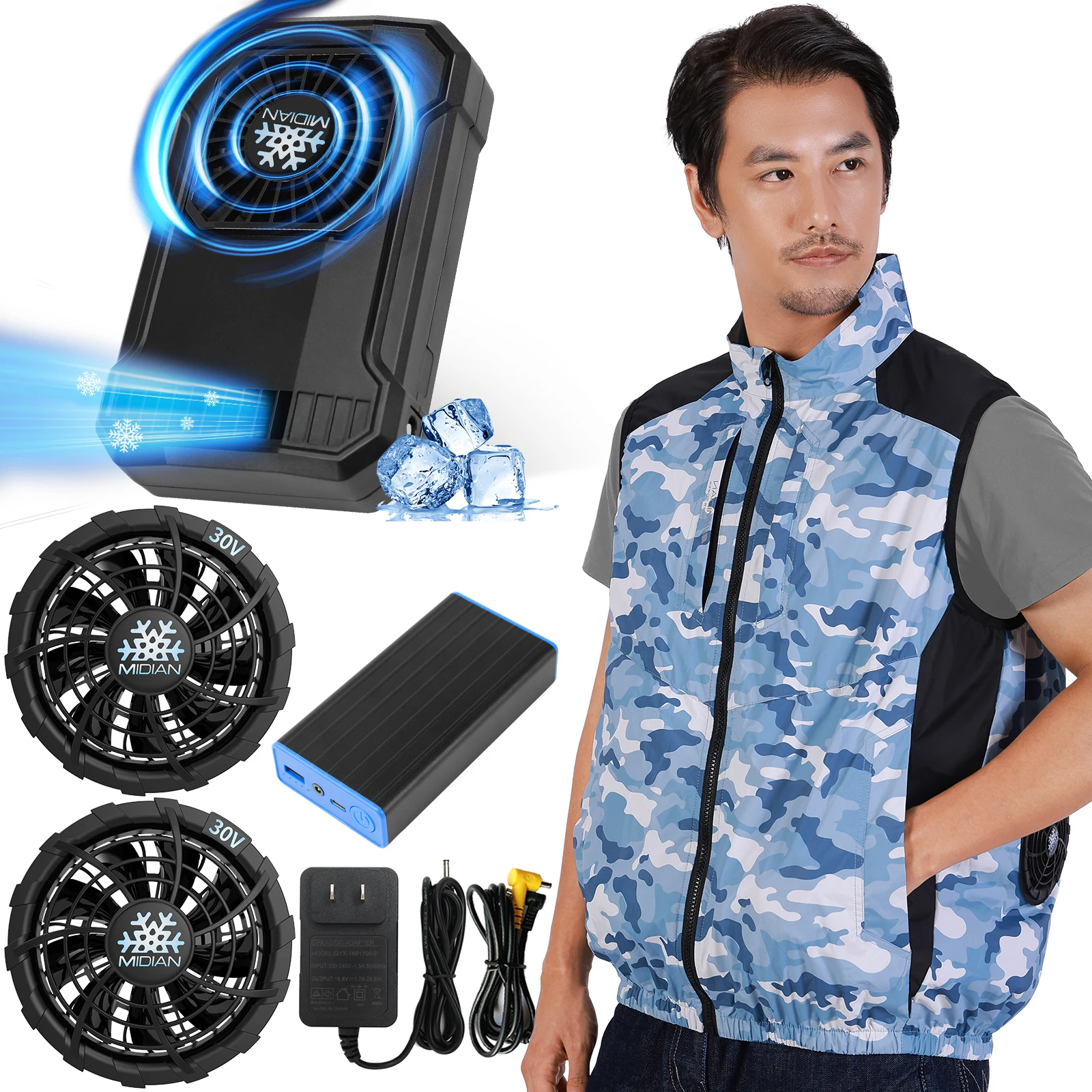 cooling vest air conditioned vest cool down vest summer clothes outdoor apparel work wear for hiking fishing