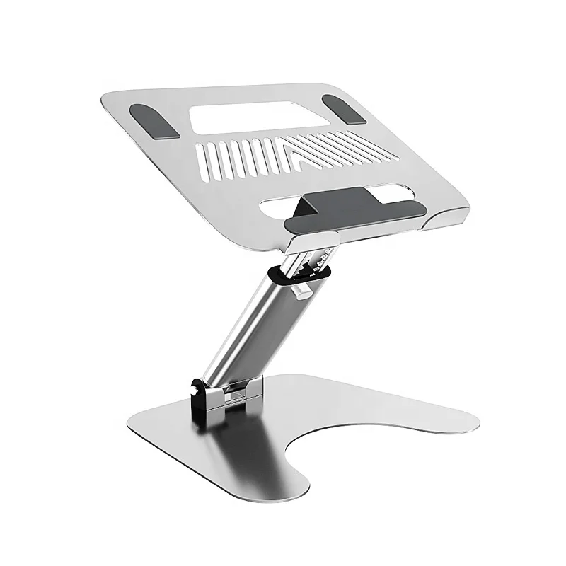 Elevator Vertical Computer DJ Metal Laptop Stand For Macbook Adjustable Portable Workstation