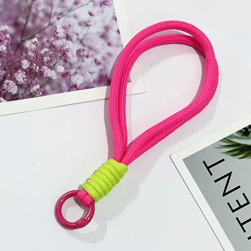 2024 New Style Phone Lanyard Hang Rope Car Key Ring Ornaments Simple Short Handmade Woven Rope Key chain