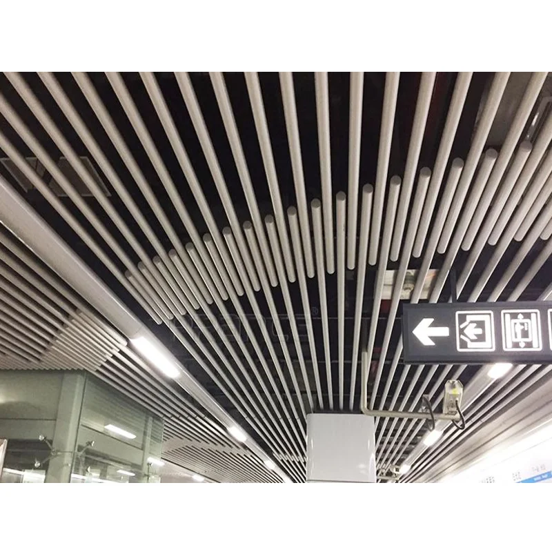 Aluminum Decorative Ceiling Tiles Aluminum Metal Screen Open Round Pipe Ceiling Drop Ceiling Baffles