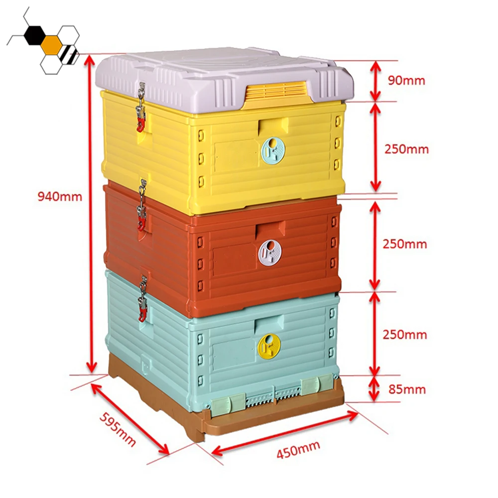Plastic Beehive Great in The Beekeeping Market Plastic Insulated Bee Hive 3 Layers