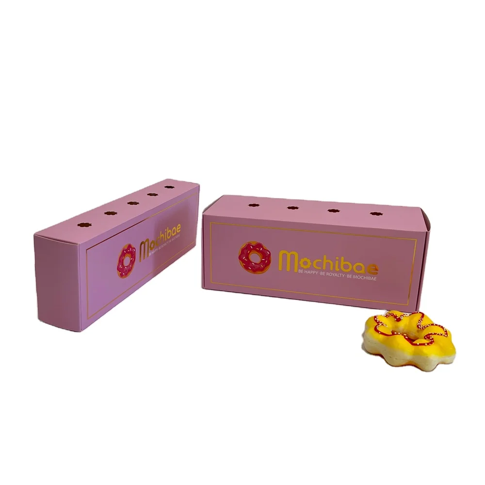 Wholesale Cheap Price Custom Printed Biodegradable Fast Food Delivery Pink Mini Mochi Packaging Boxes For Donuts