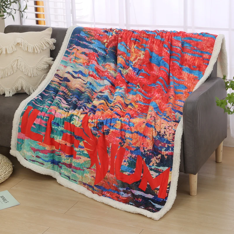 Printed Blanket Fleece Blanket Printed King And Queen Size Coral Flannel Fleece Blanket