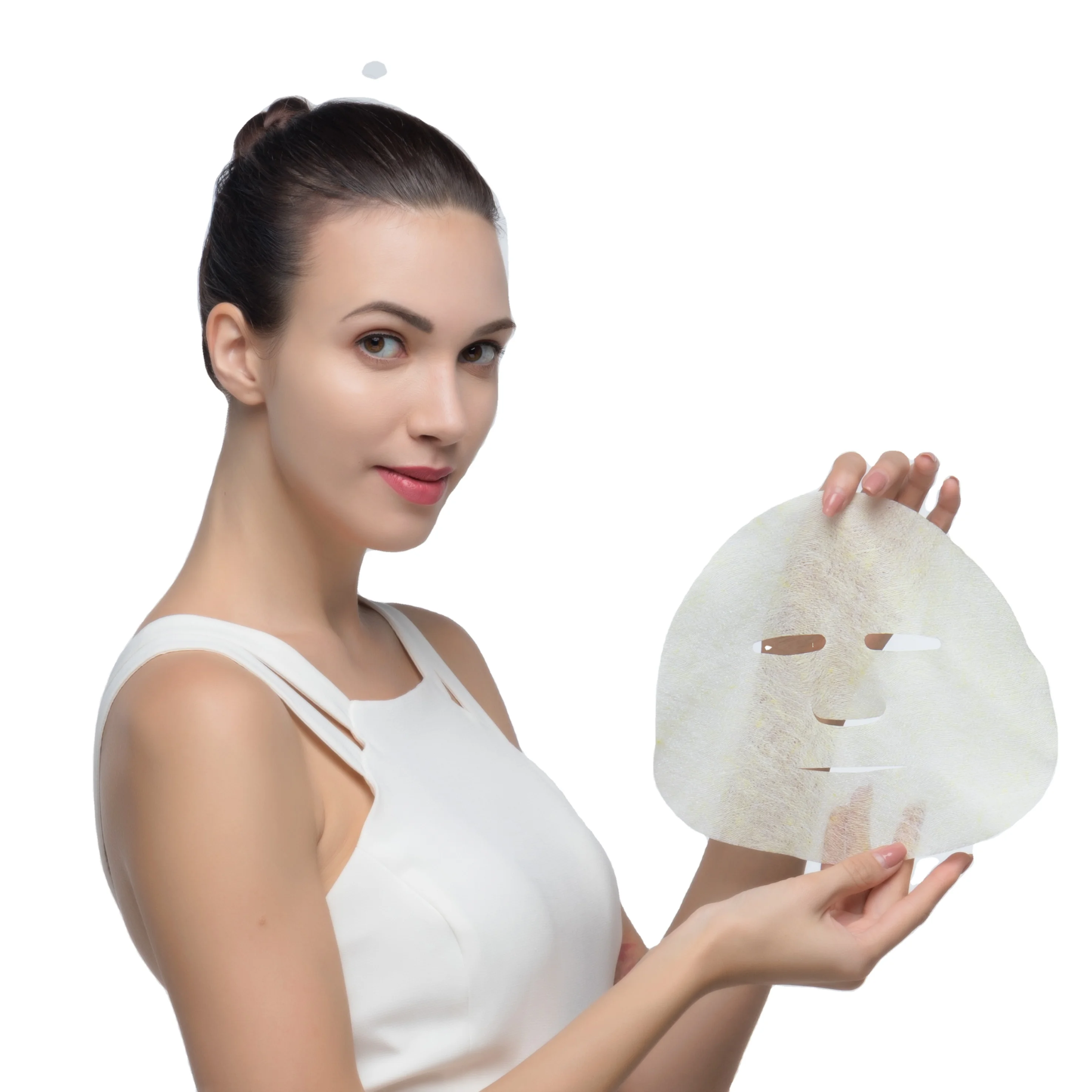 Features Dry Facial Mask Supplier Microfiber New Material Dry Mask Sheet Beauty Facial Mask Sheet Wholesale of New Crystal 45gsm