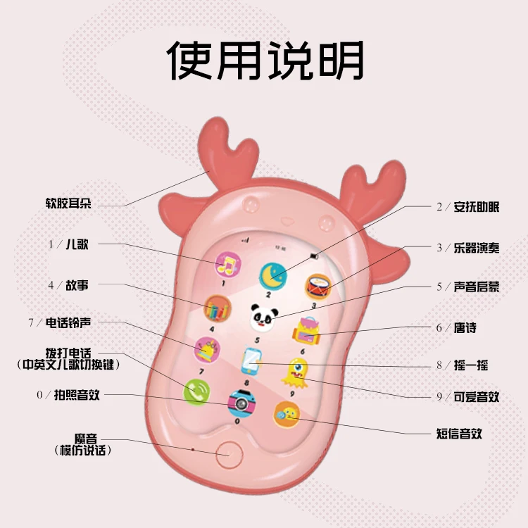  New Arrival Saft Chewy Soft Teether Baby Toy Smartphone