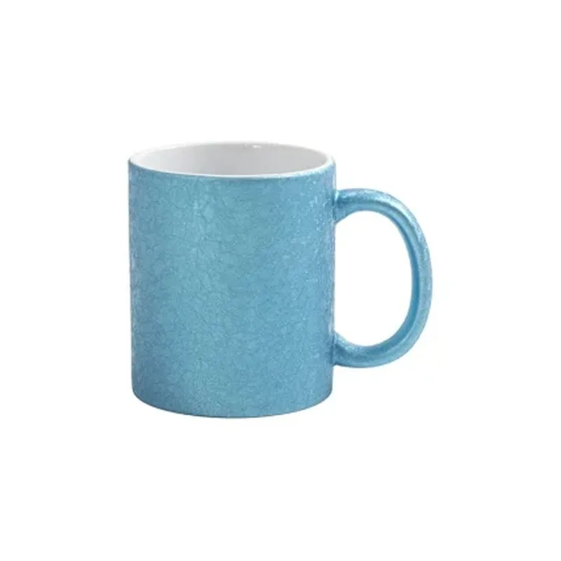 11oz New Sublimation Customized Crackle Ceramic Blue Mug Sublimation Mug