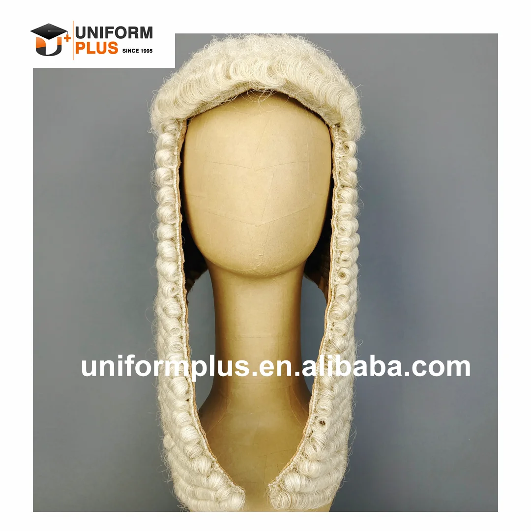 Handmade Classic Traditional British Horse Hair Court  Lawyer Barrister Judicial Judge Full Bottomed Wigs