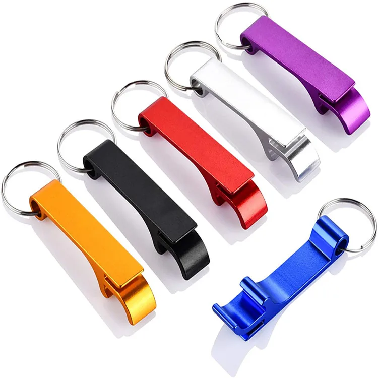 Wholesale Metal Keychain Bottle Openers Multifunction Mini Beer Openers With  Laser LOGO
