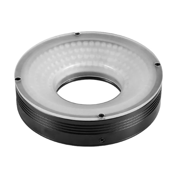 High Power Adjustable 107mm Inside Diameter LED Ring Shadowless Light Source for Machine Vision
