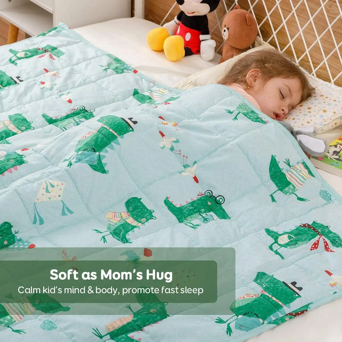 Premium Cotton Fabric Calm Sleep Weighted Blanket Knitted Technics Wearable for Home Hotel Travel