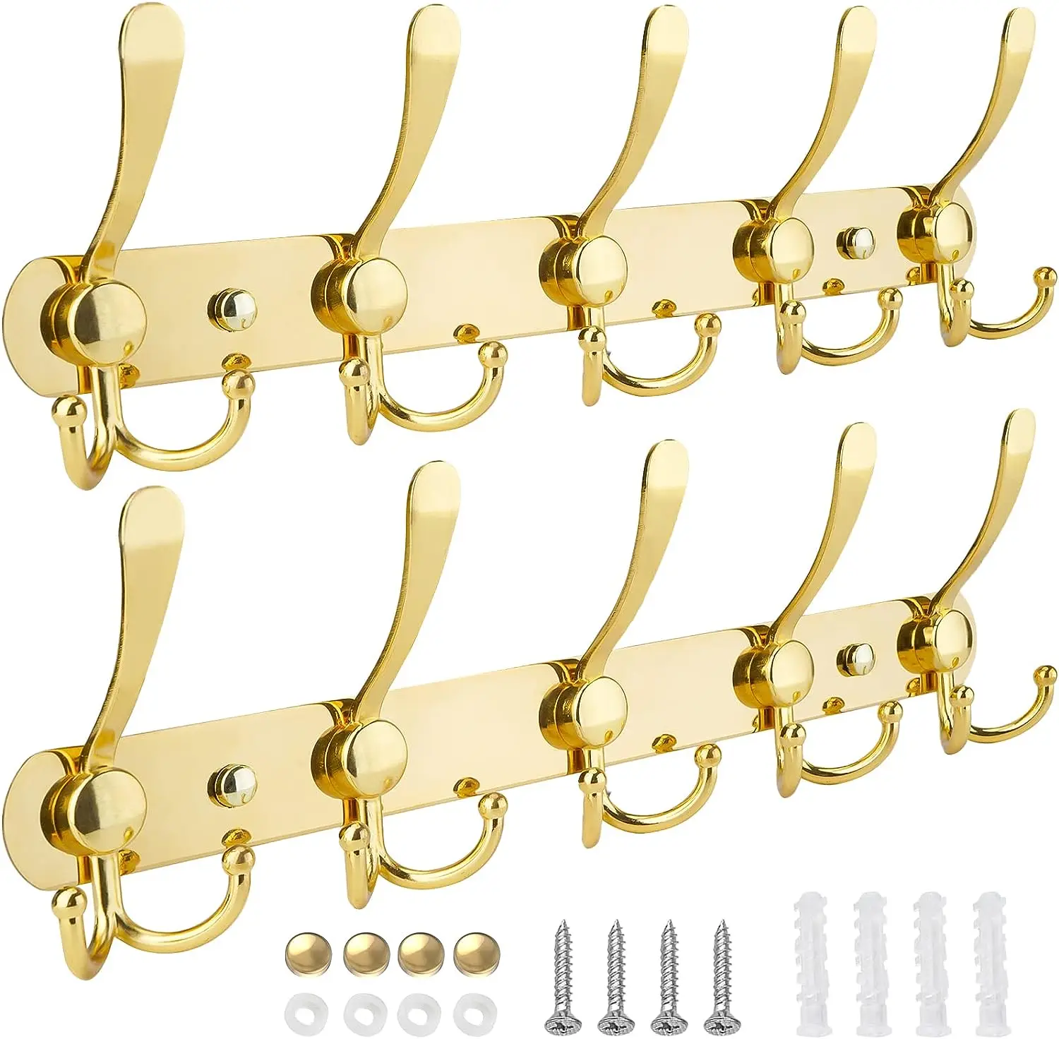 Heavy Duty Bath Towel Hooks Stainless Steel Robe Hooks Holder, Metal Coat Hook for Towel Coat Hat Key Bathroom Bedroom