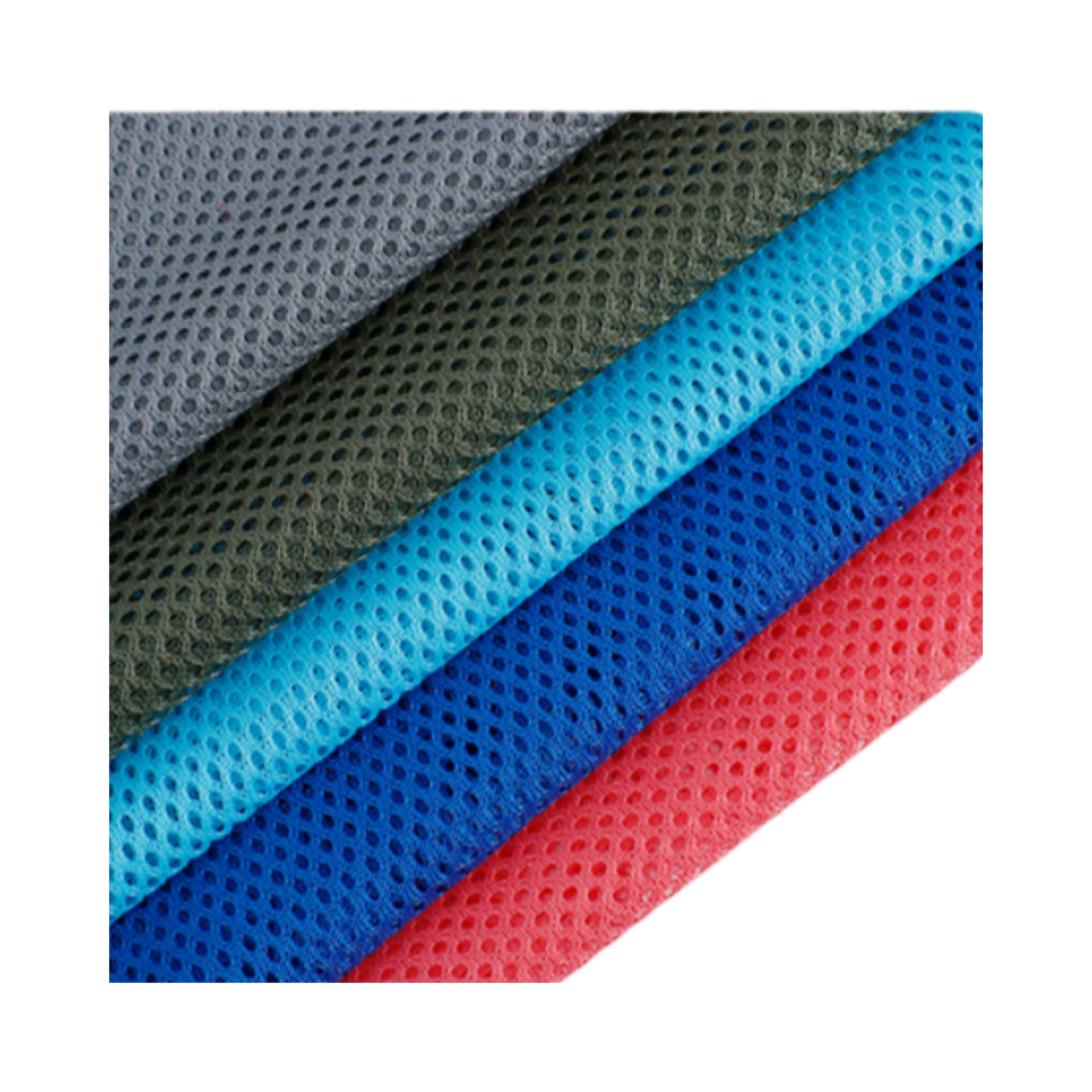 100% Polyester Casual Basketball Clothing 50D Knitted Mesh Fabric 65g Quick-Drying Sportswear Elastic Bird Eye Design Dress Use