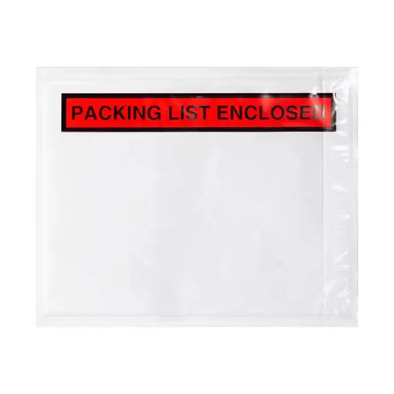 Factory Supplied Self Adhesive Shipping Label Eco Friendly Easy Open Custom Packing List Envelope