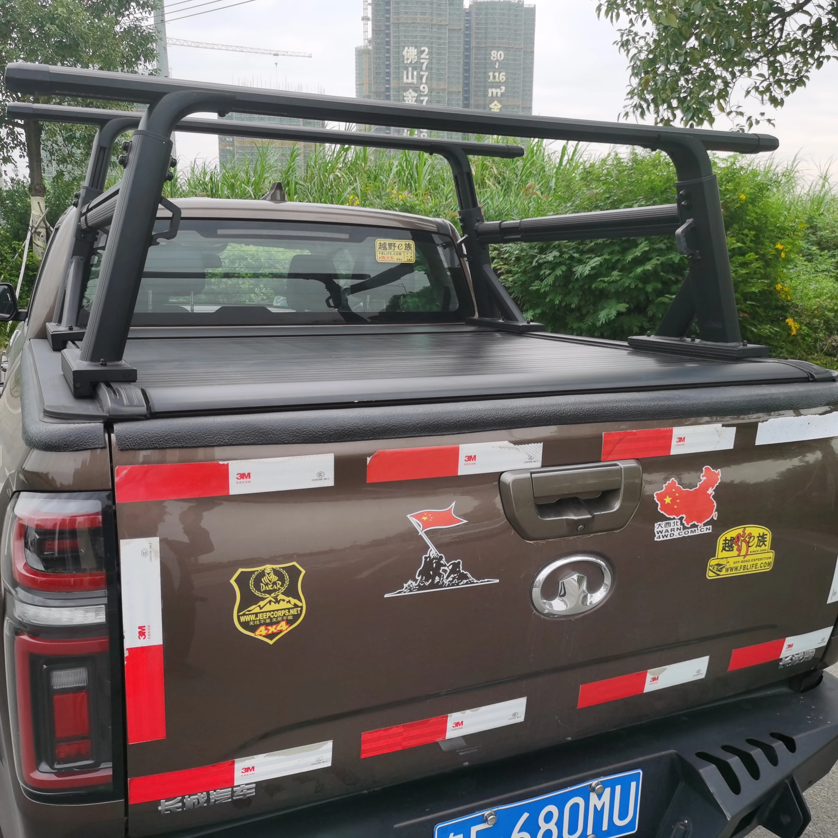 JFC-3002 Manufacturer ladder rack aluminum 800lb capacity camion pick up rear gutter roof truck clamp bed car ready to ship