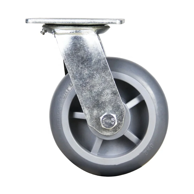 350kg single wheel load tpr material arc wheel surface trailer trolley casters mute and wear-resistant protective ground