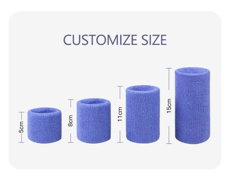 Custom Logo Sport spandex Sweat Wrist Band Towel Wristbands