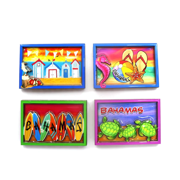 chang hong supplier  custom 3D  wooden   bahamas fridge magnet