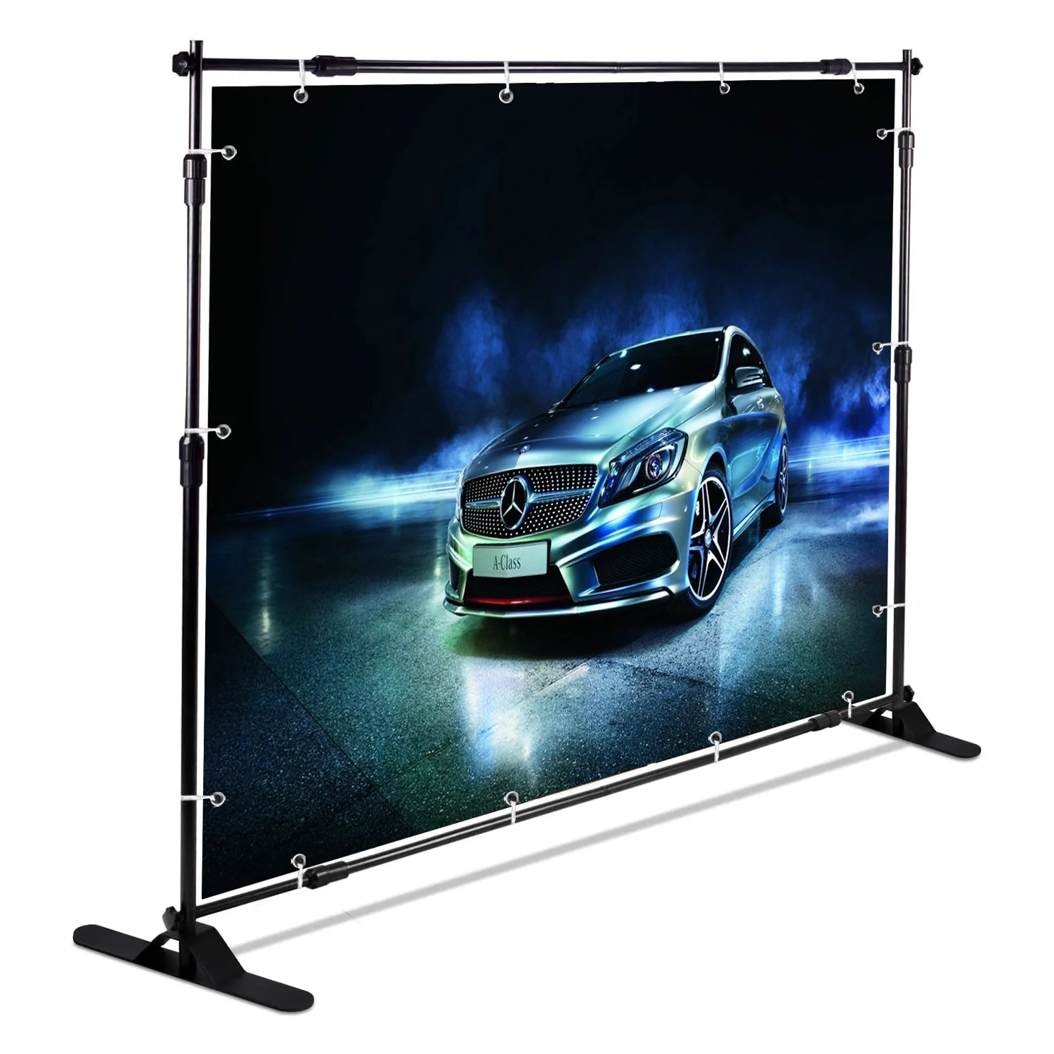 Easy to carry decorative background Photography activity banner stand advertising background used for vehicle show background fr