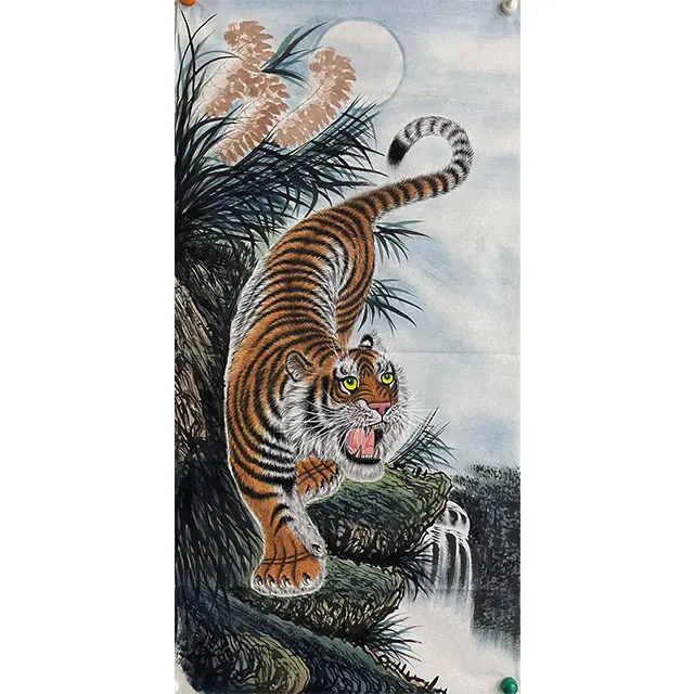 Chinese ink painting flowers and birds wallpaper flowers and trees living room background wall painting decoration