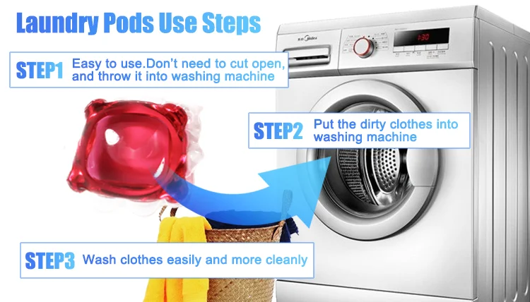 OEM Custom color concentrated formula 8g 15g 18g Laundry detergent ball pods capsules