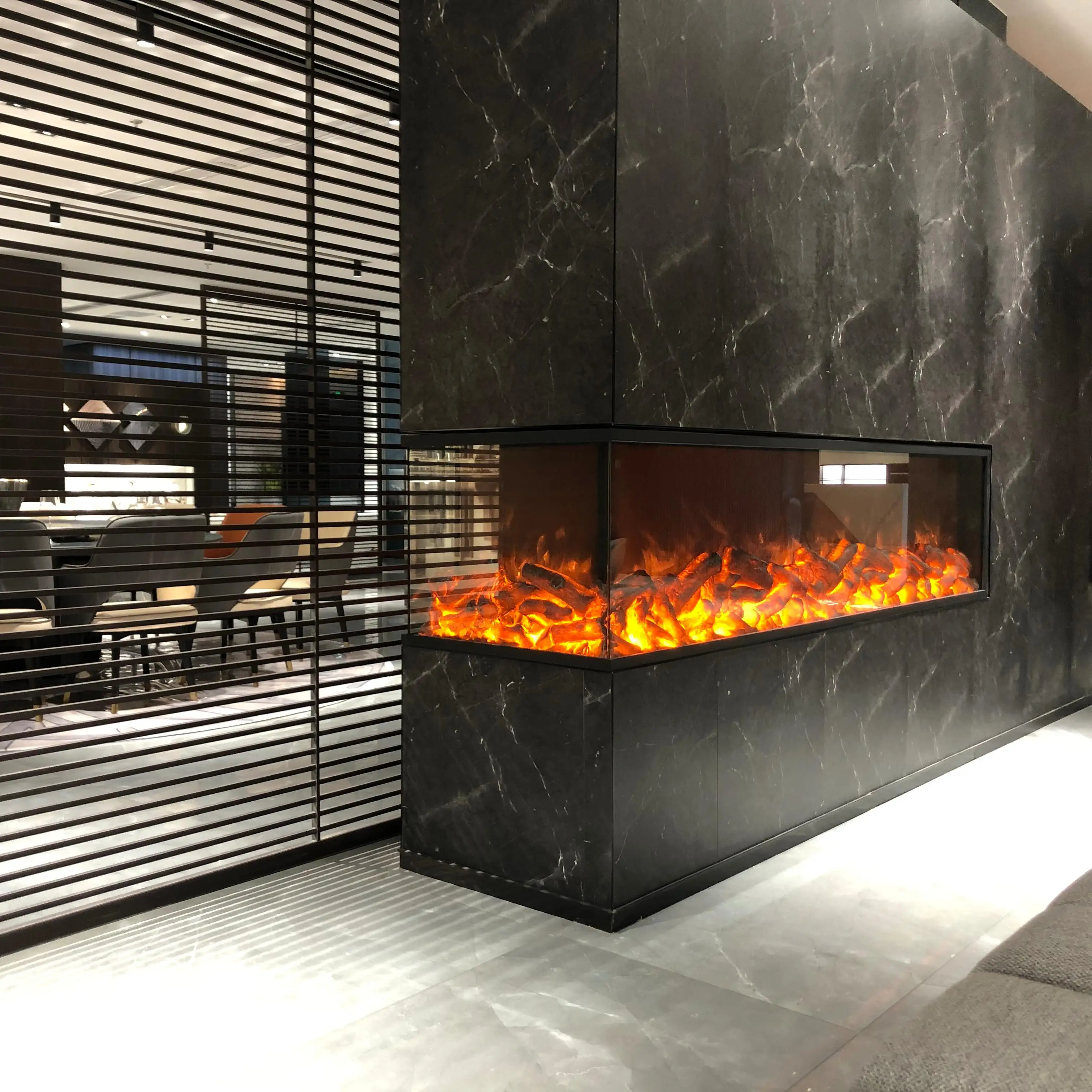 Customized Classic Inserts Decorative 2 Sided or 3 Sided Electric Fireplace For Sale