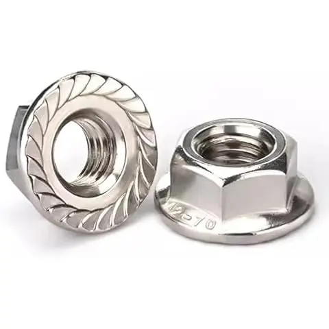 DIN6923 serrated Stainless Steel Hex flange Nuts