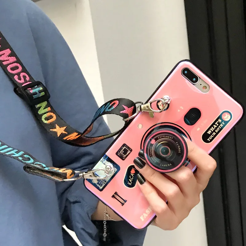 New design Detachable Shoulder Cross body hard Necklace Cell Phone Case with Holder Purse phone case