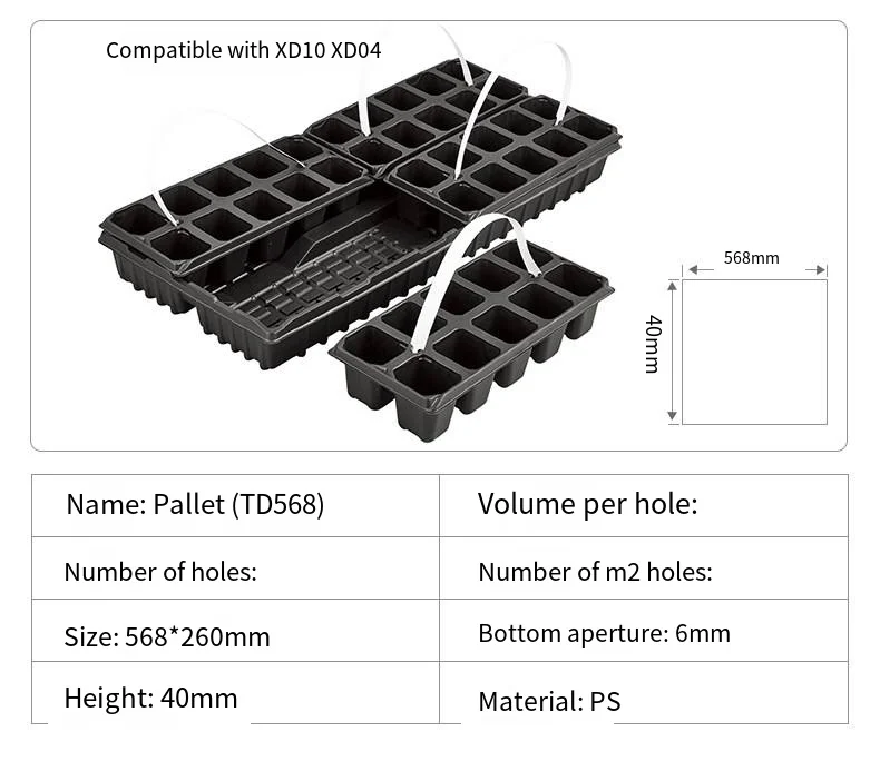 Nursery Trays & Lids Tray Seedling Pvc Rice Seed Plant Planting Cell Plastic 28 Deep Tree Tomato 200 Plug 60