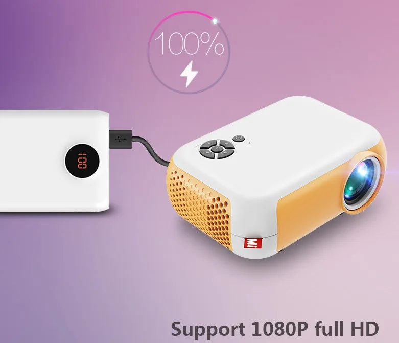 Home Theater  LCD Projector 1080p Full H-D Video Projector Home Cinema Smart Phone Projector